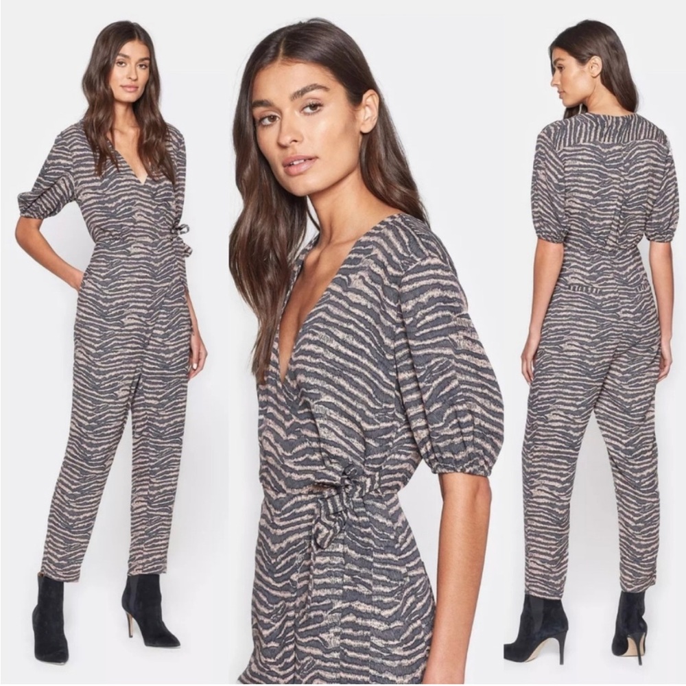 NEW Joie Prisha Animal Print Ginger Jumpsuit Size Small NWT